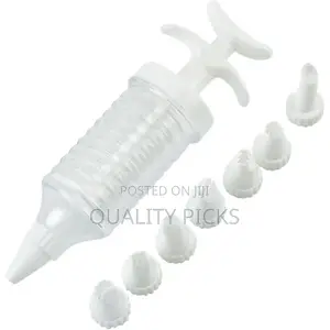 Pipe Nozzles With Syringe, Plastic Cream Baking Piping Nozzle