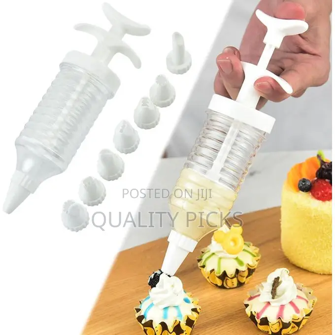 Pipe Nozzles With Syringe, Plastic Cream Baking Piping Nozzle