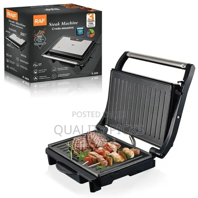 Stainless Steel Non-Stick Barbecue Grill Sandwich Panini Maker