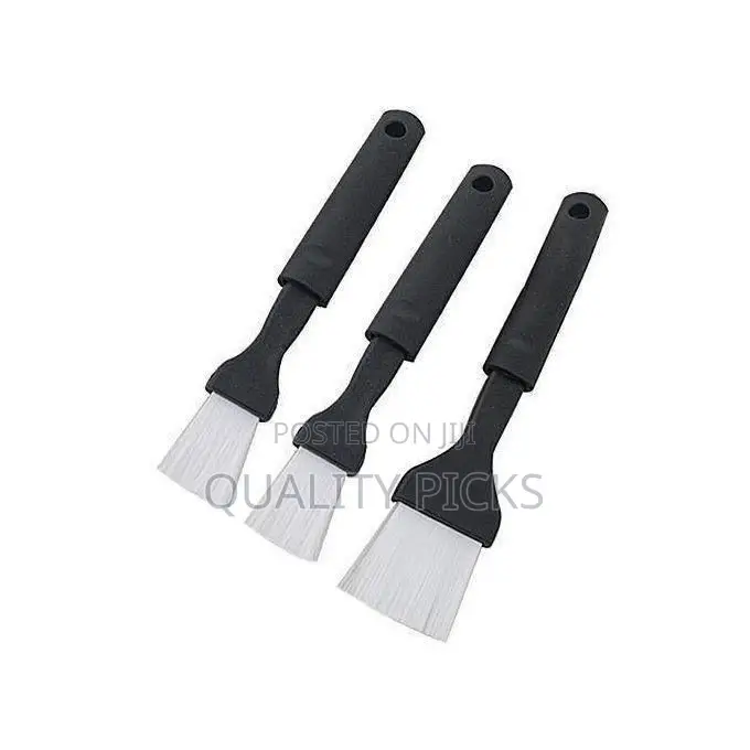 3pcs Nylon Bristle Pastry Brush Meat Dessert Brush Grip