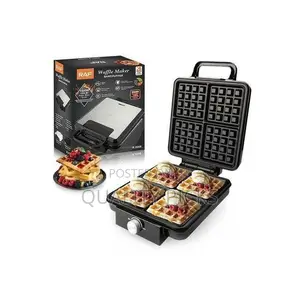 Waffle Maker, 4-Piece Non-Stick Square Waffle Maker,