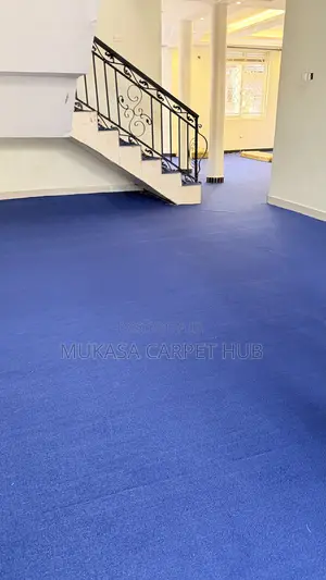 Dark Blue Woolen Carpet – Premium Interior Flooring