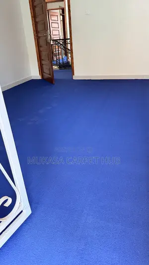 Blue Woolen Wall-to-Wall Carpet – Soft Stylish