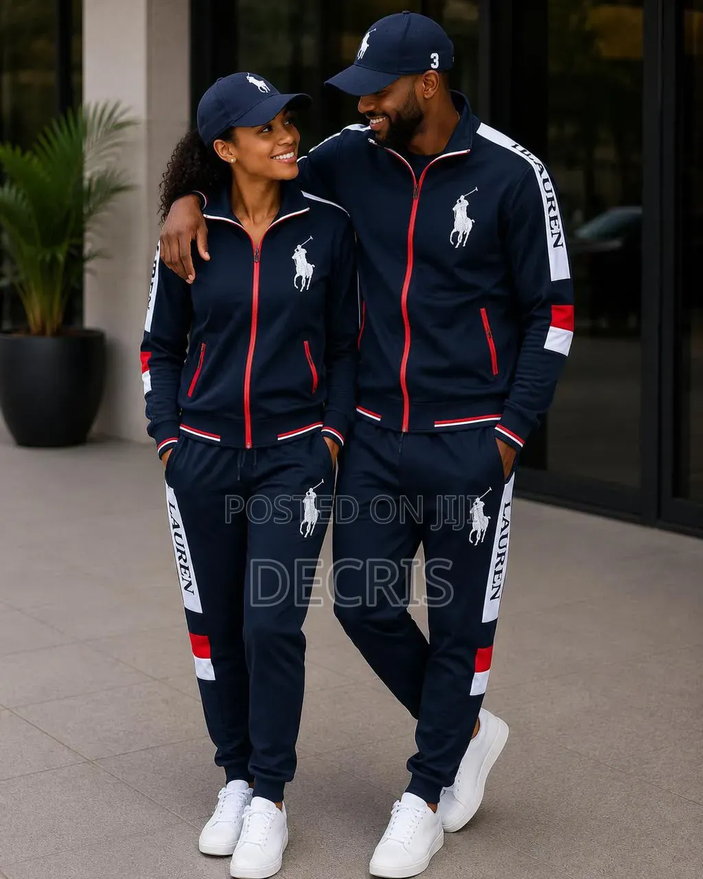 Navy Zip-Up Tracksuit Set – Unisex Jacket Joggers – CSBS Fashion