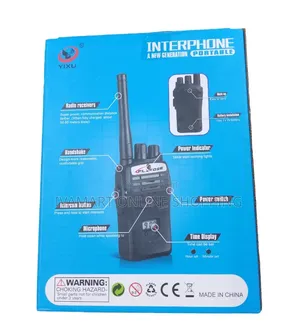 INTERPHONE Short Distance Walkie Talkies 2 PCS - ( 50 - 60m Distance)