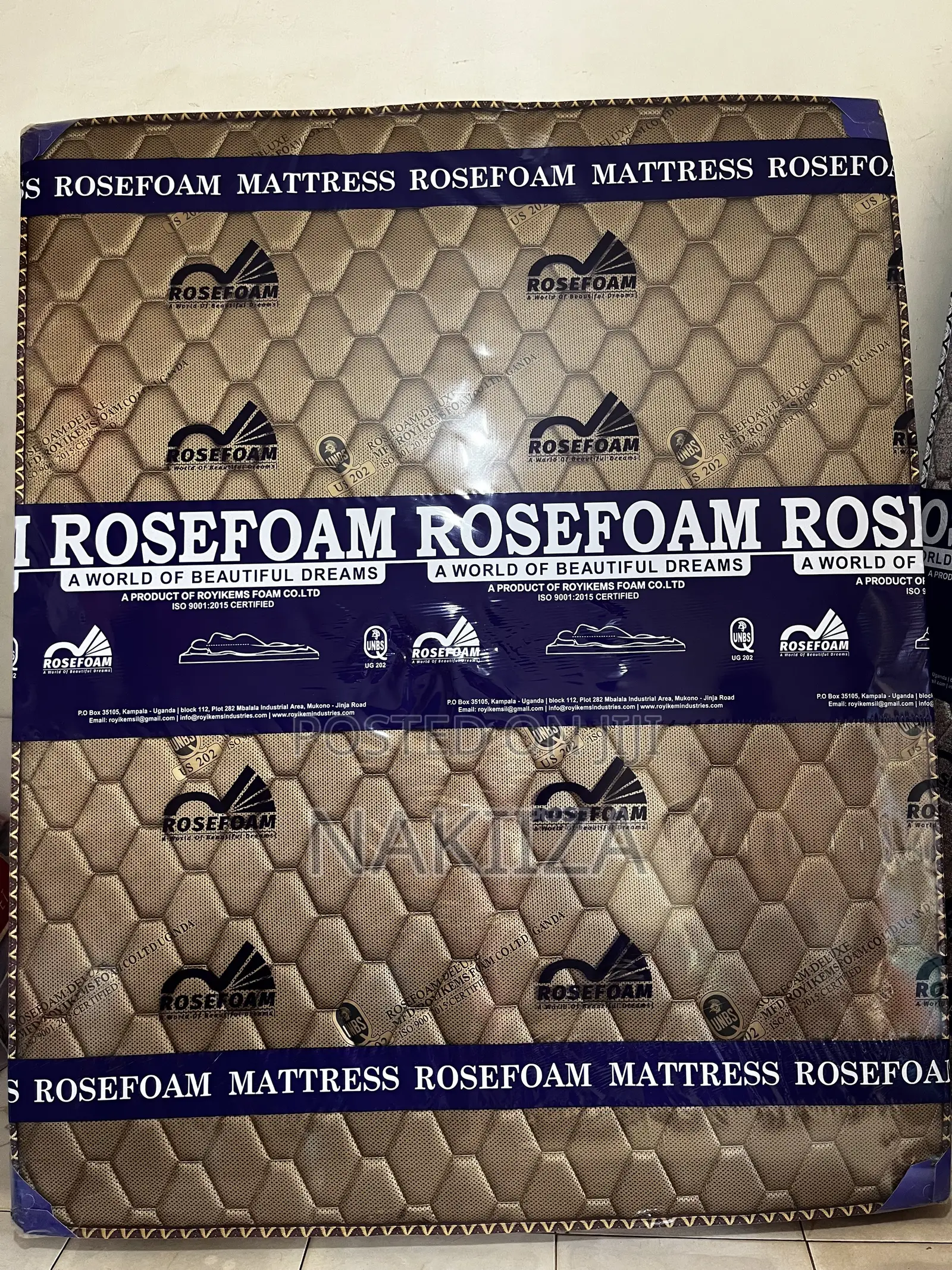 Rosefoam 5 by 6 Quilted Deluxe Mattress