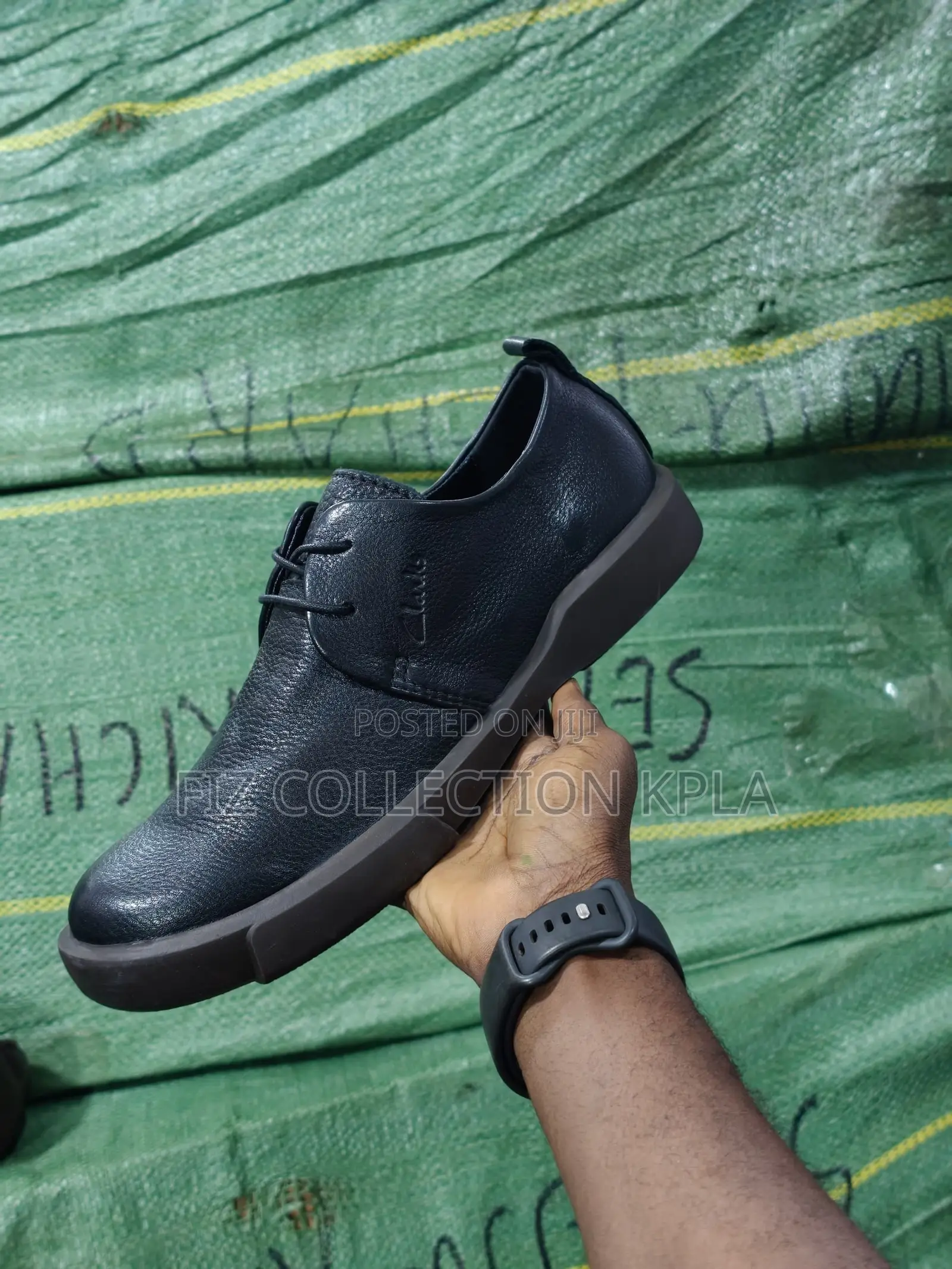 Clarks Black Leather Smart Casual Lace-Up Shoes