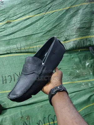 Calvin Klein Black Leather Penny Moccasins