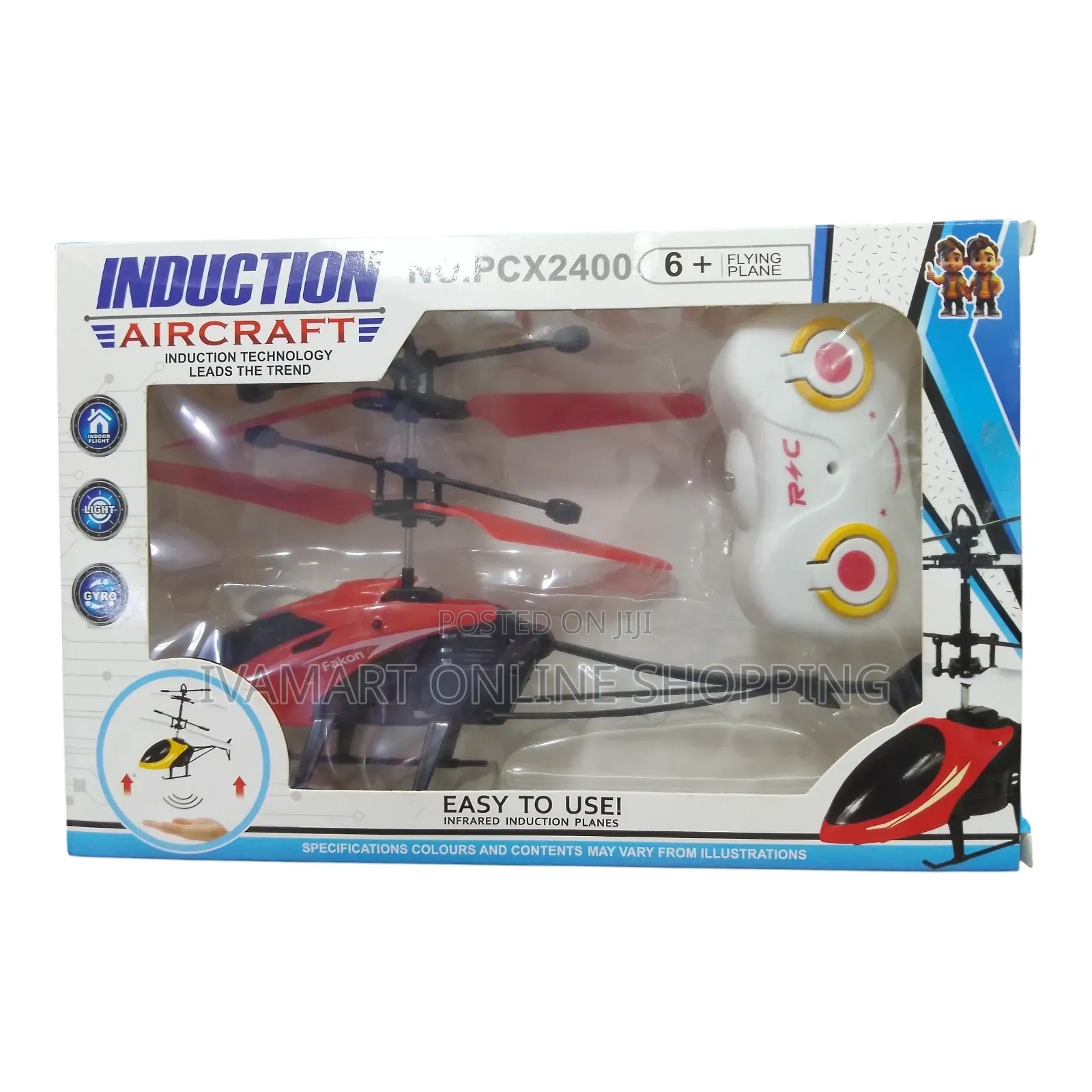 Induction Flying Helicopter Toy for Kids - Remote Control