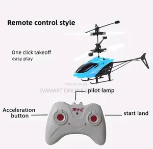 Induction Flying Helicopter Toy for Kids - Remote Control