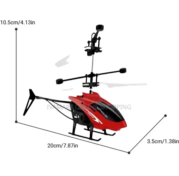 Induction Flying Helicopter Toy for Kids - Remote Control