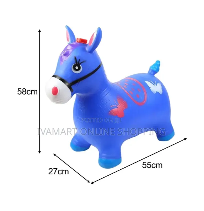 Inflatable / Bouncy Rocking Horse (Animal Ride-on Toy) - Rubber
