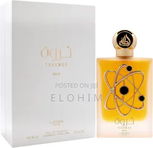 Lattafa Perfumes Tharwah Gold for Unisex Eau De Parfum Spray, 3.4oz