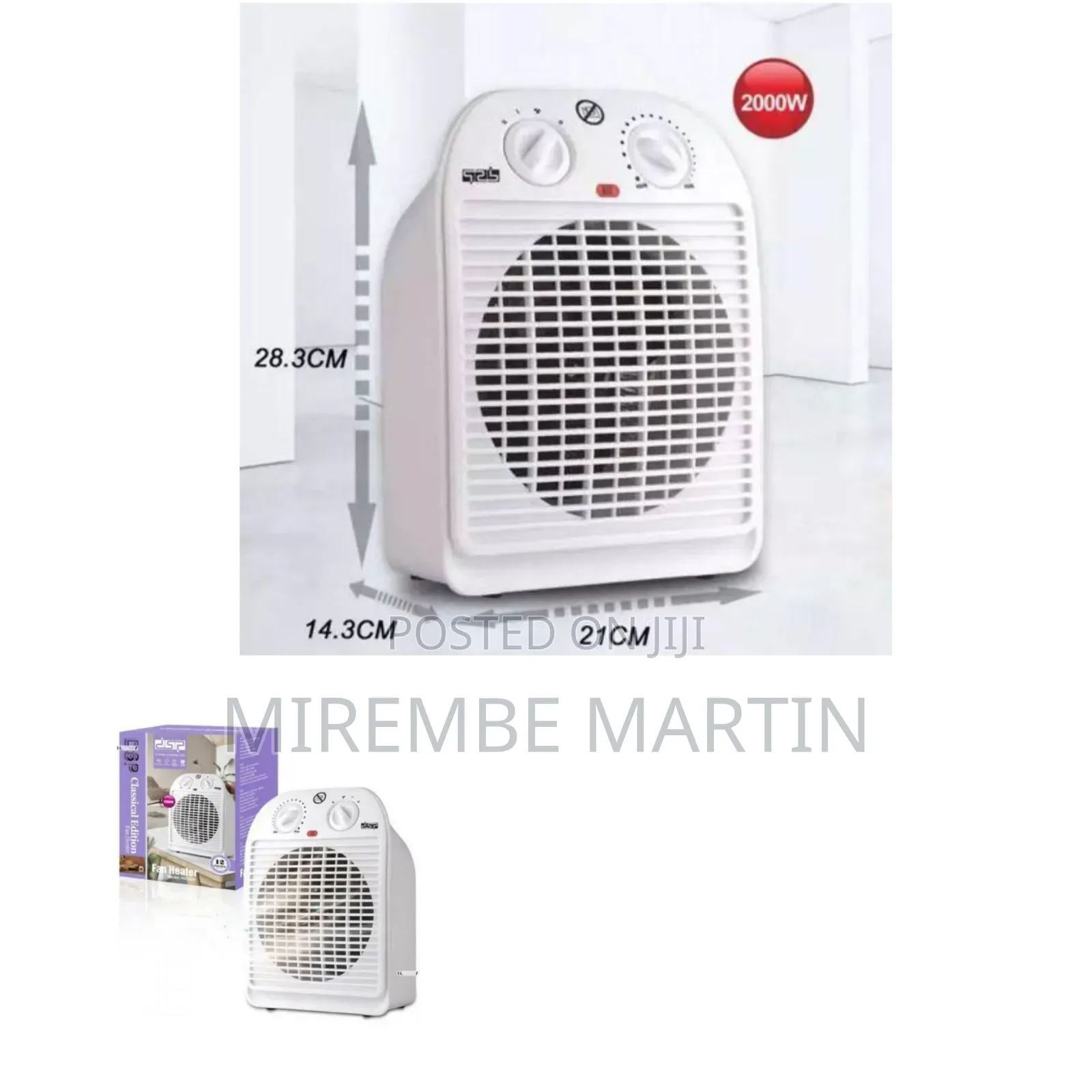 DSP Efficient Portable Electric Fan Heater