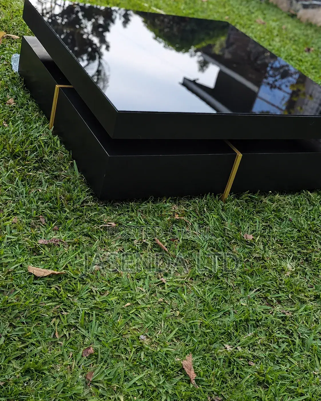 Modern Center Table 80cm Black Glass | Coffee Table