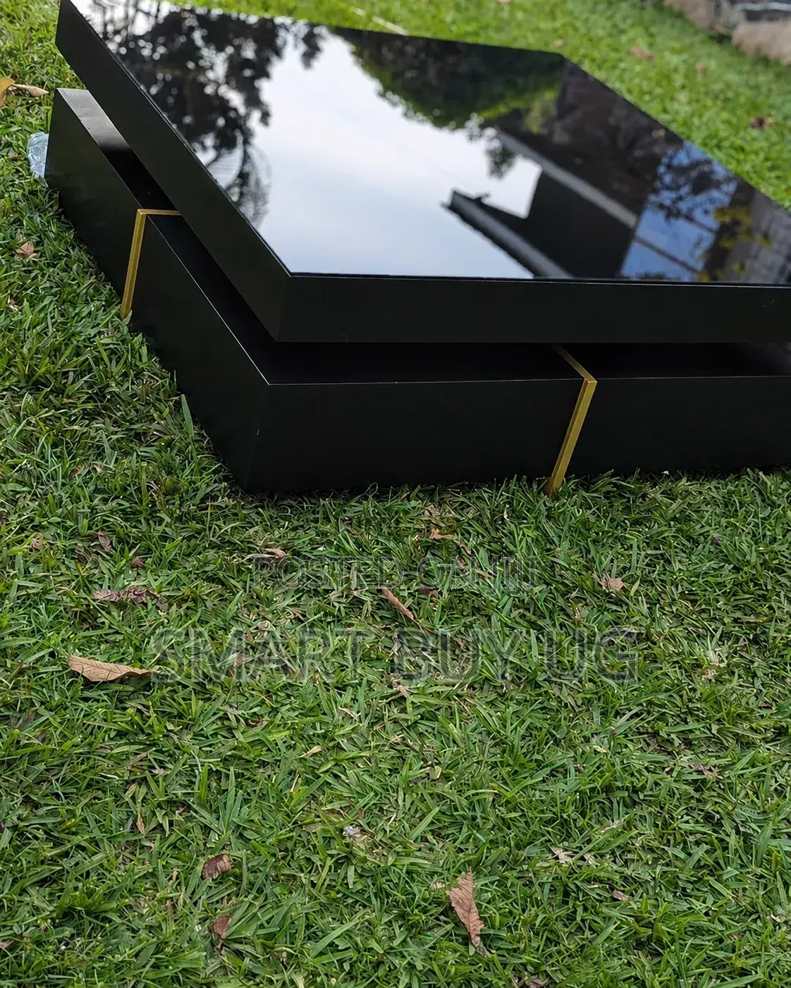 Modern Center Table 80cm Black Glass | Coffee Table