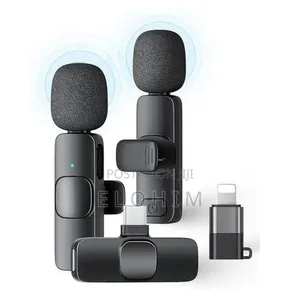 Dual Wireless Mic Clip-on Plug Play Microphone 10hrs Battery,