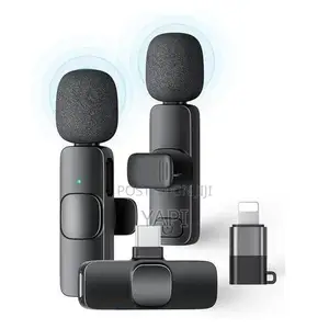 Dual Wireless Mic Clip-on Plug Play Microphone 10hrs Battery,