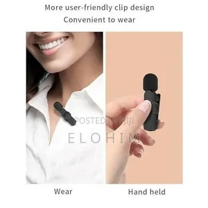 Dual Wireless Mic Clip-on Plug Play Microphone 10hrs Battery,