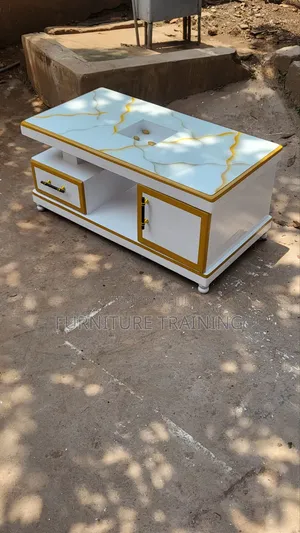 White and Gold Coffee Table Available