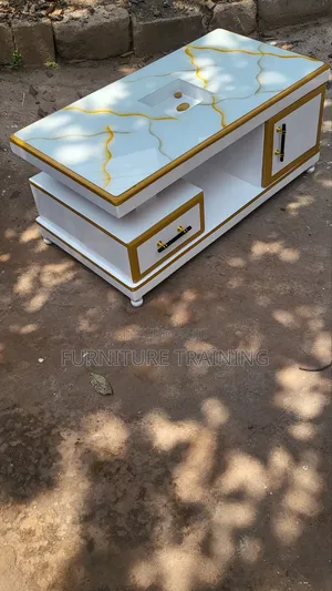 White and Gold Coffee Table Available