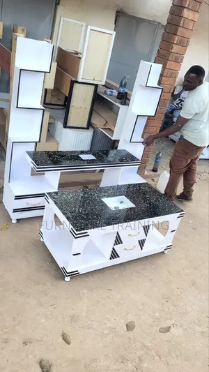 Both TV Stand and Center Table White and Black Available