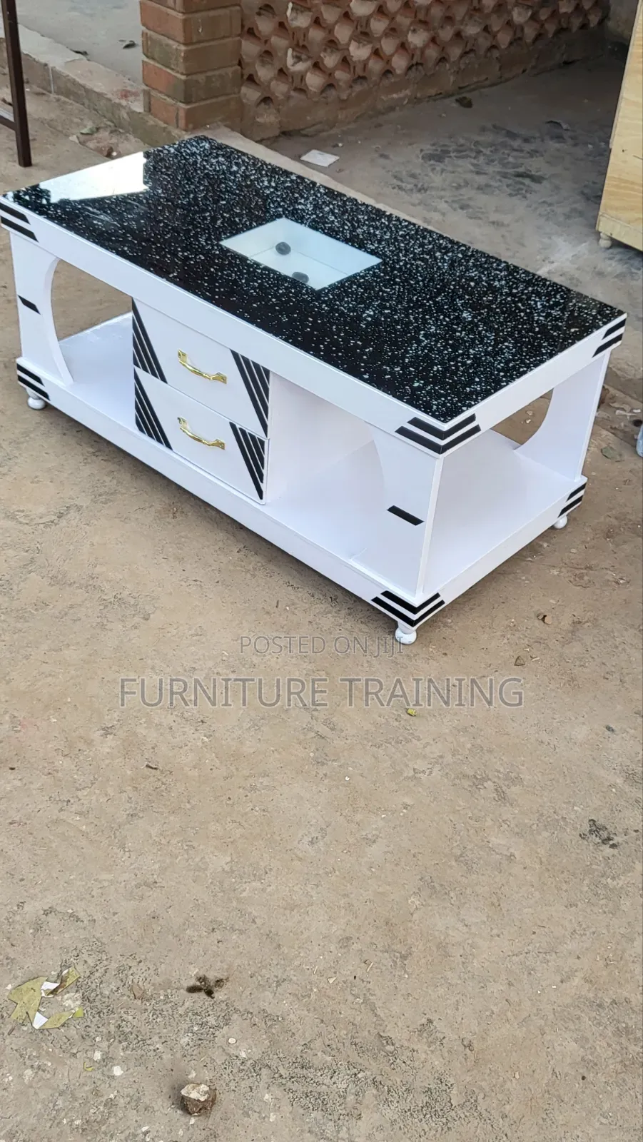 Both TV Stand and Center Table White and Black Available