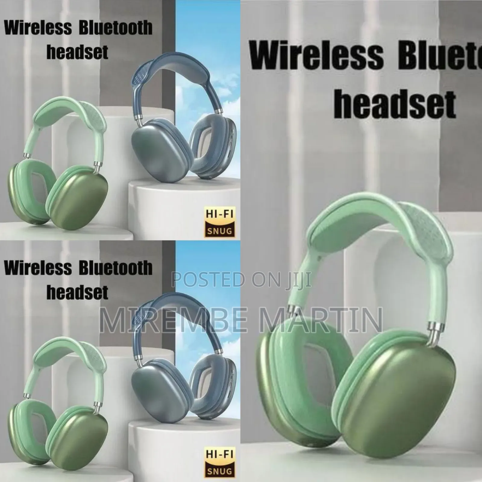 Sleek Wireless Over-Ear Headphones With Mesh Headband