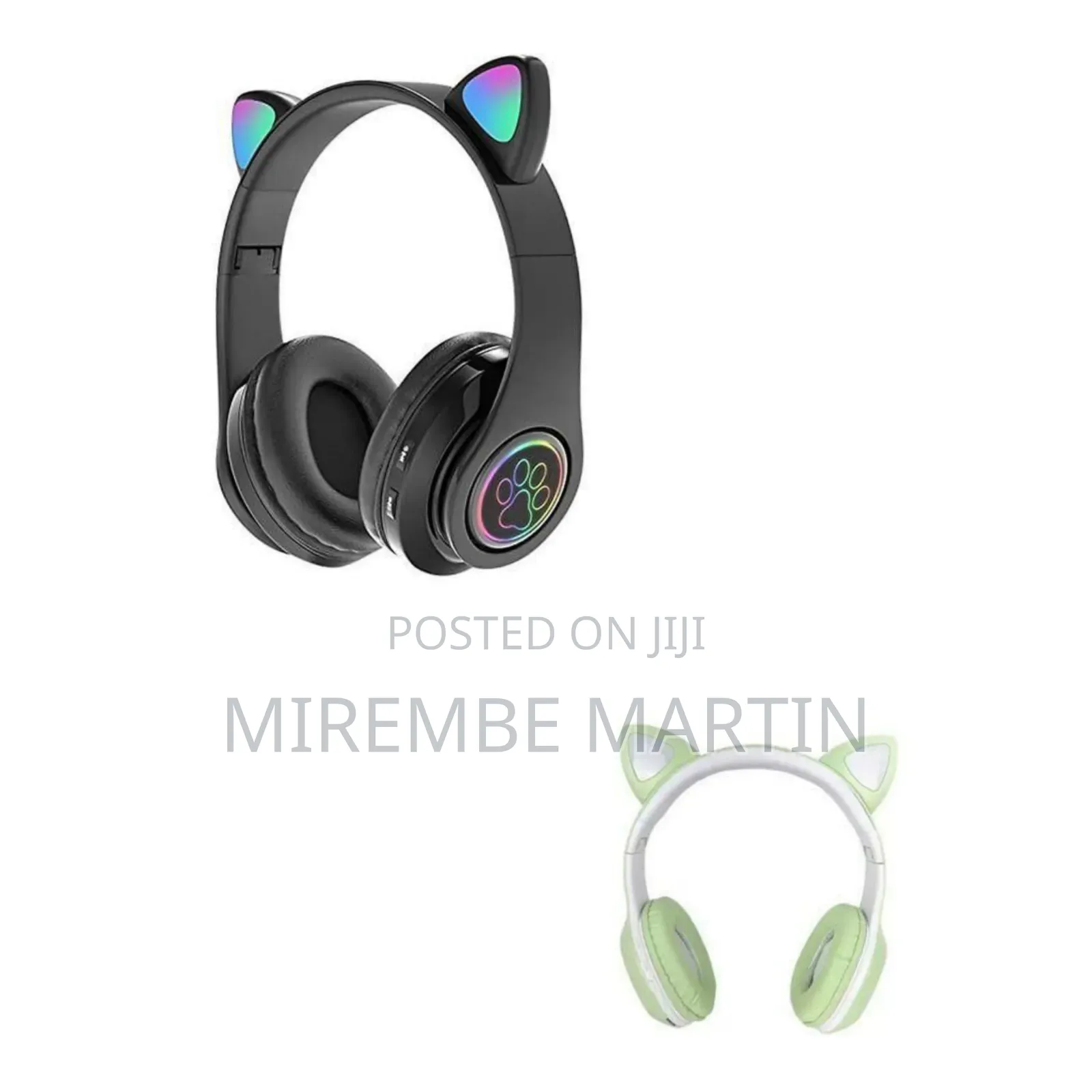Green Lion GK-400 Kids Wireless Headphones With LED Cat Ears