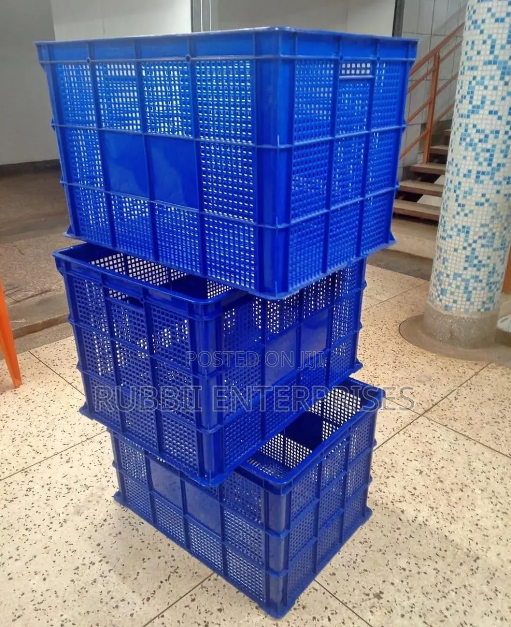 Big Plastic Crate ~ Blue
