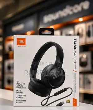 JBL Tune 520C USB-C Wired on-Ear Headphones