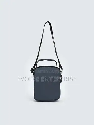 Zippered Men's Shoulder Bag - Grey