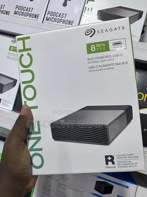 Seagate One Touch 8tb Type C Powered External Harddrive