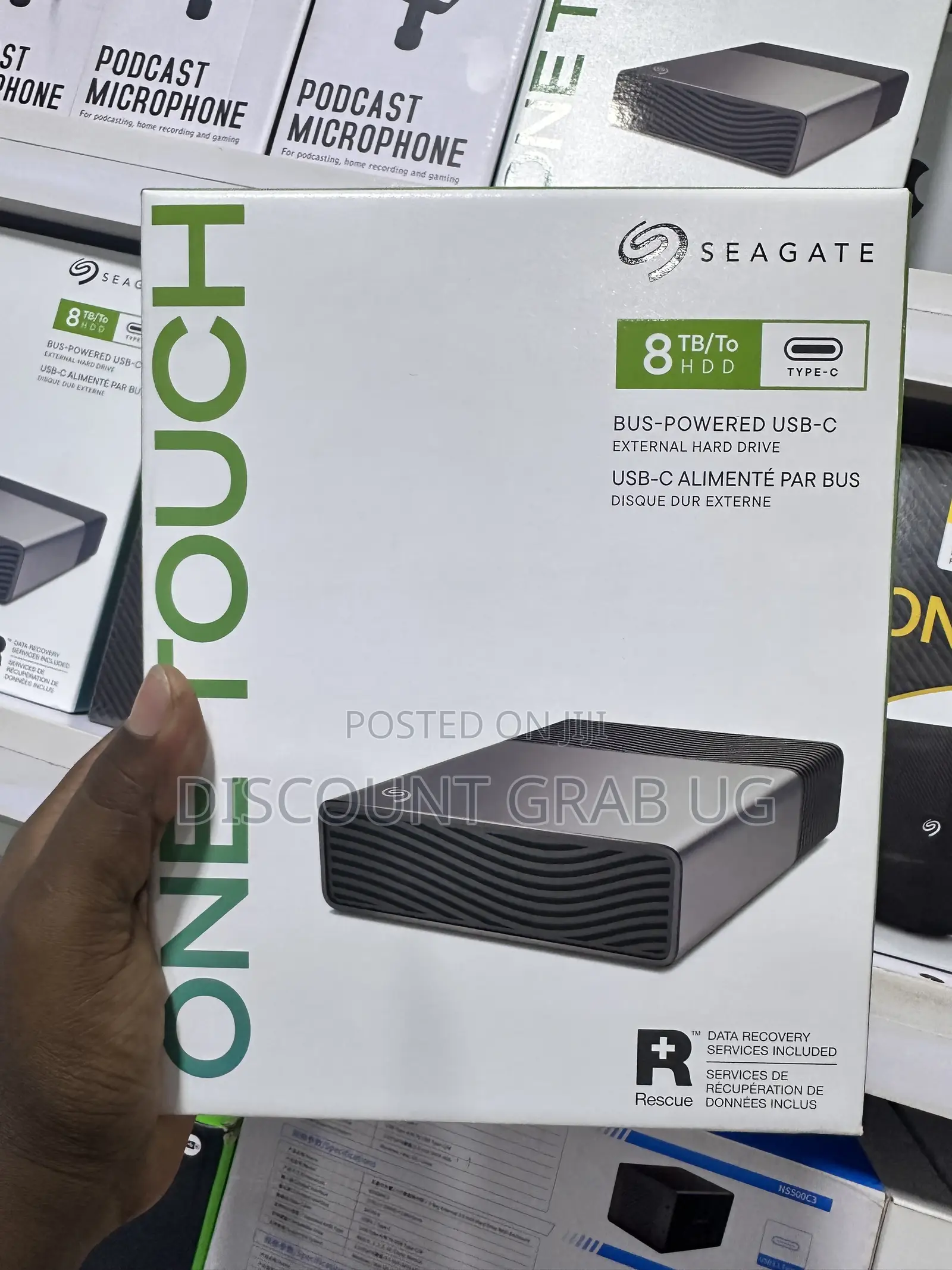 Seagate One Touch 8tb Type C Powered External Harddrive