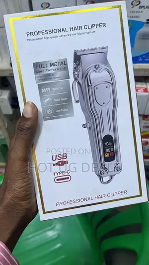 Professional Metal Cordless Hair Clipper – Heavy Duty Barber Trimmer