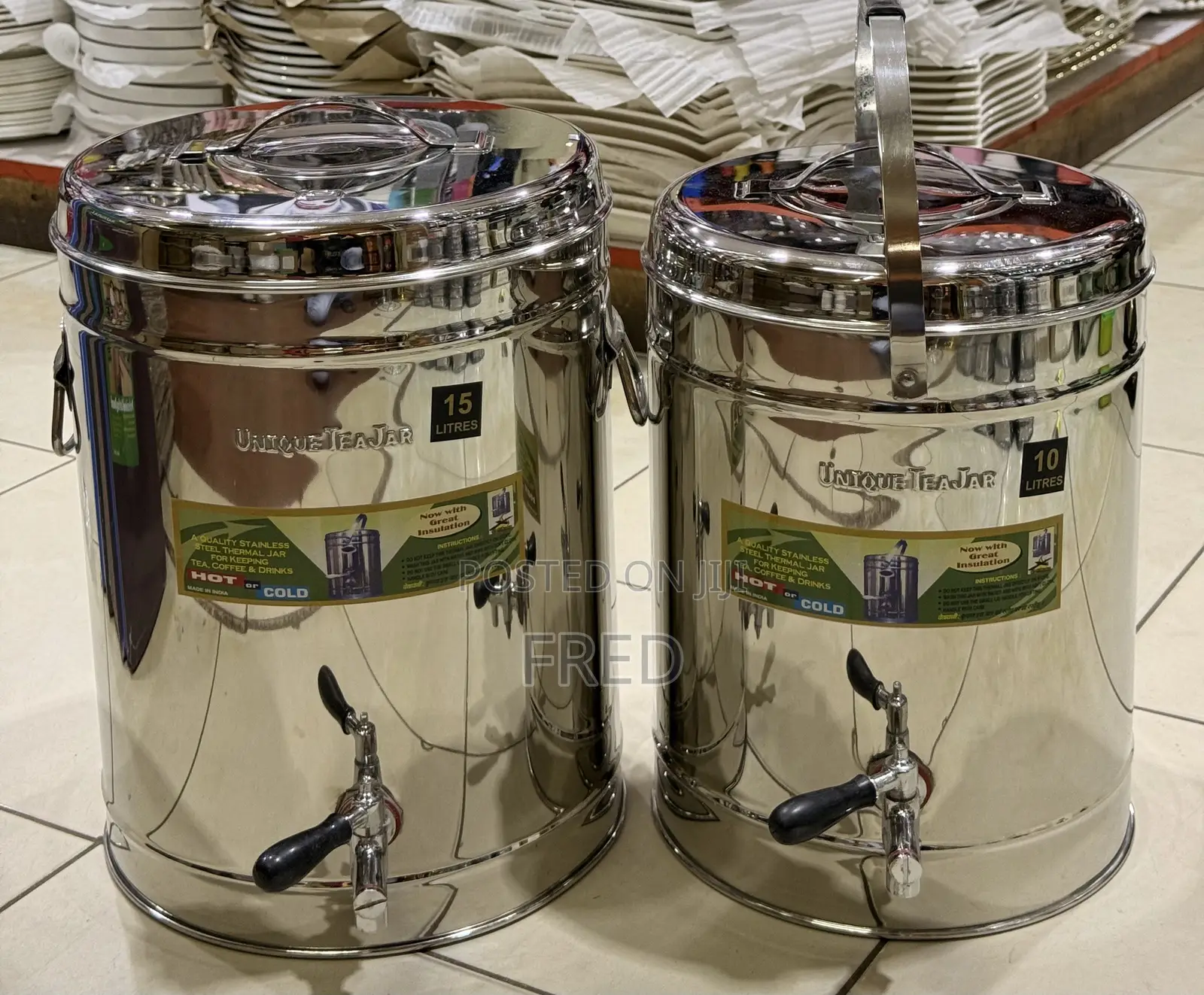 15-Liter Unique Stainless Steel Thermal Tea Jar