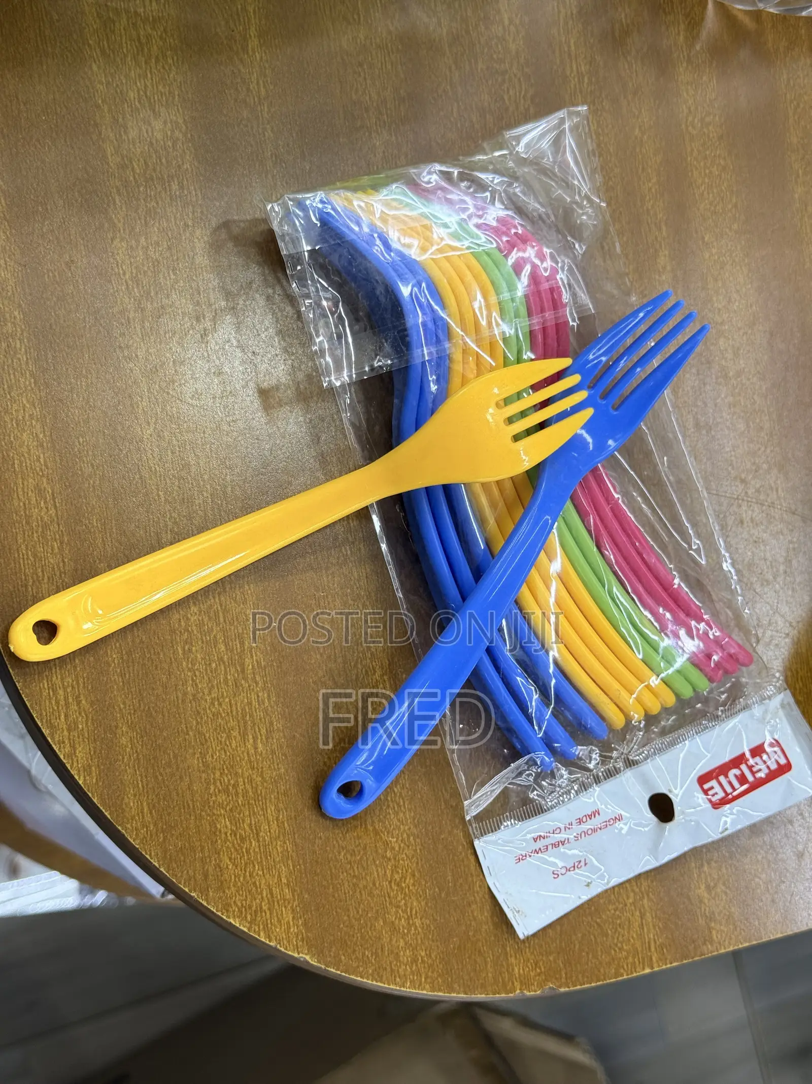 Multicolored Plastic Forks