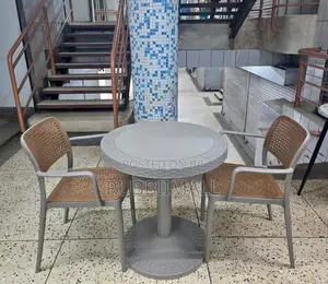 1 Small Round Table + 2 Rattan Chair