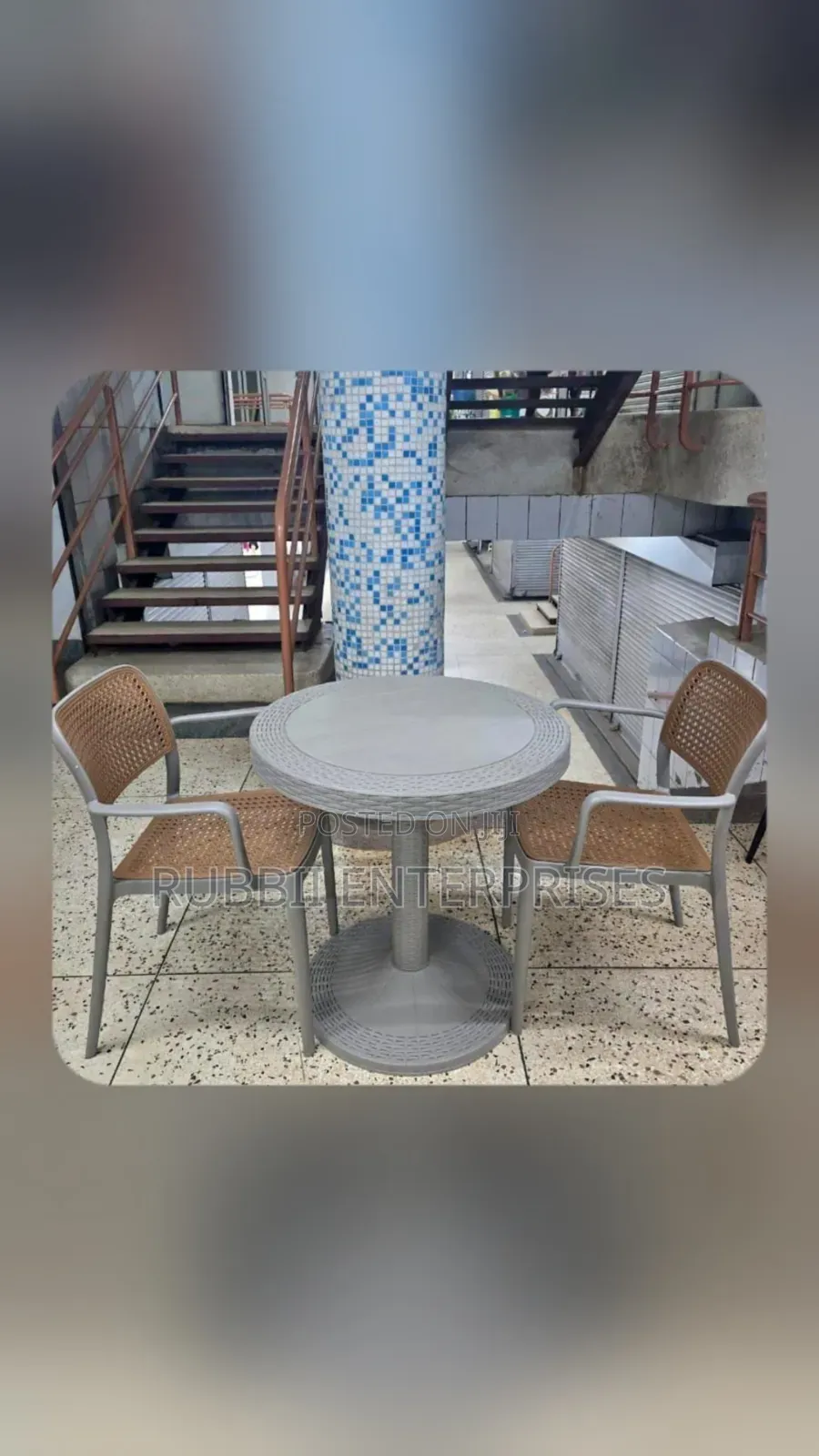 1 Small Round Table + 2 Rattan Chair