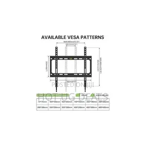 Flat Panel TV Wall Mount for 26–63 Inch TVs – Strong Fixed Bracket