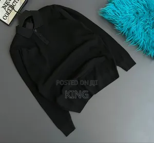 Long-Sleeve Knit Polo Sweaters Classic Three-Button Placket