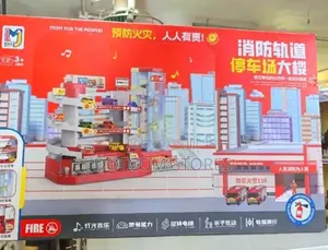 Multi-Level Fire Station Parking Garage Toy Set,
