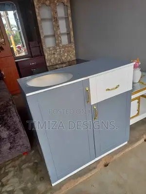 Gray and White Gas Cabinet