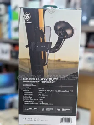 Green Lion GV-550 Windshield Car Phone Holder for iPhone, Samsung