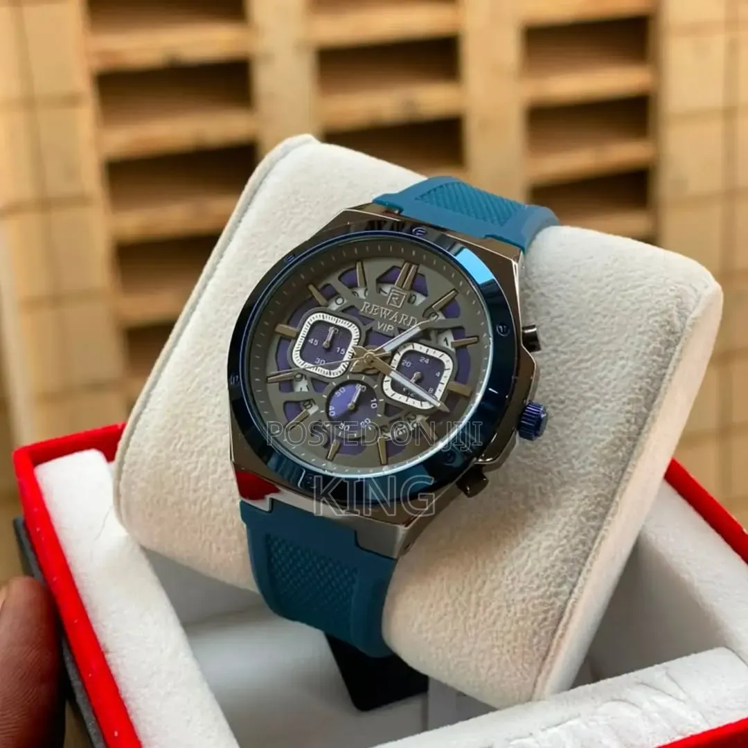 Reward VIP Men's Quartz Chronograph Watch Striking Blue