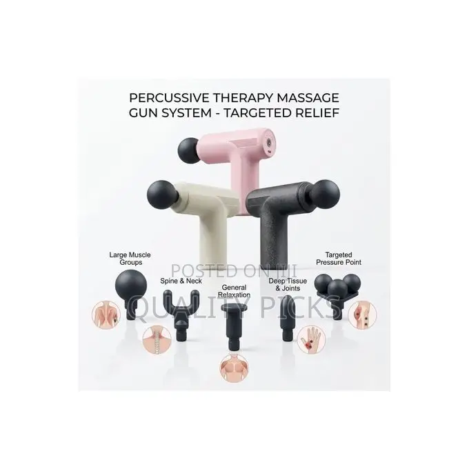 1 Piece of 5-in-1 Portable Percussive Therapy Fascial Massage Gun
