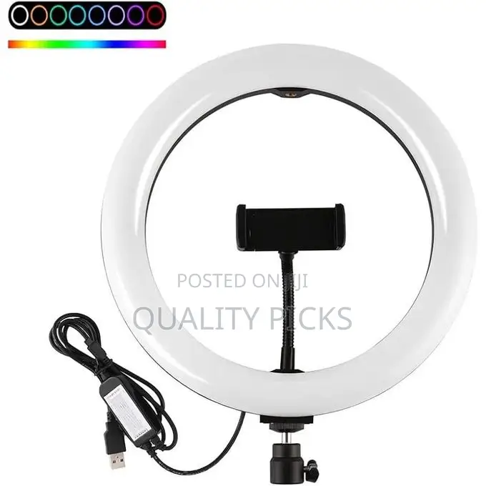 MJ-36 RGB LED Soft Ring Light With Phone Tripod Stand