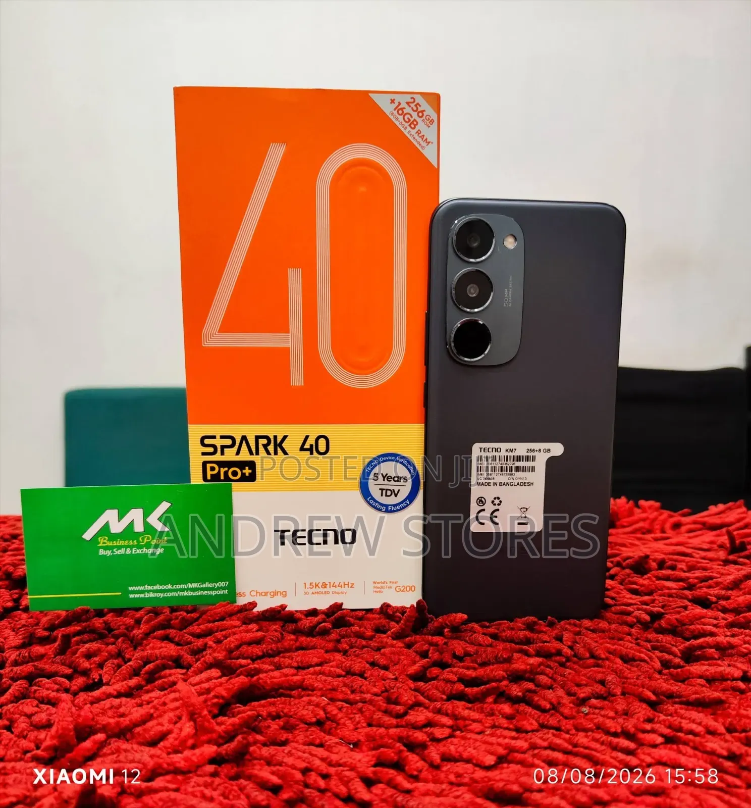 New Tecno Spark 40 Pro+ 256 GB Black