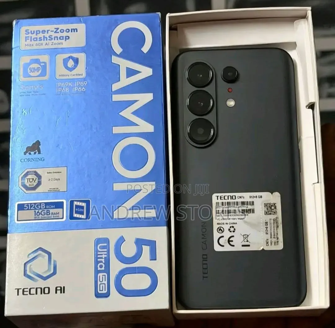 New Tecno Camon 50 Ultra 512 GB Black