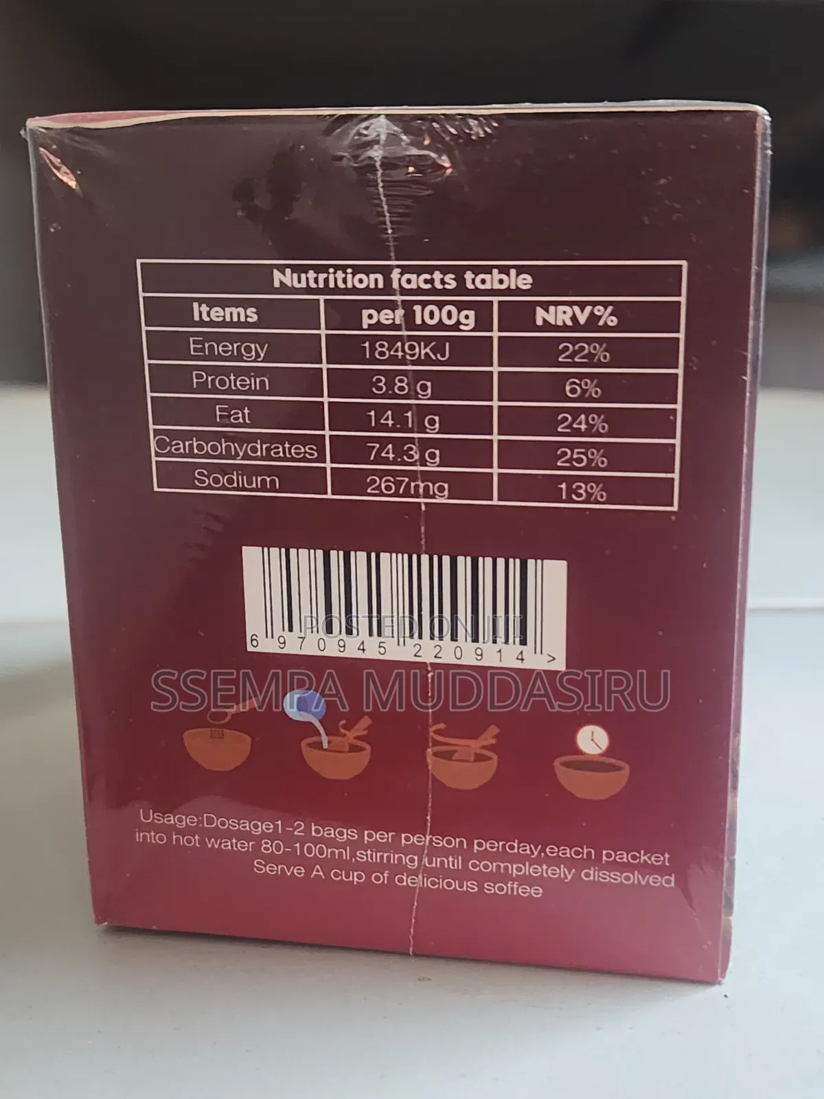 Wolf Berry Maca Coffee,20 Packets Dietry Supplement